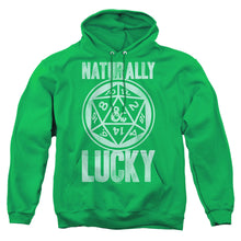 Load image into Gallery viewer, Dungeons And Dragons Naturally Lucky Mens Hoodie Kelly Green