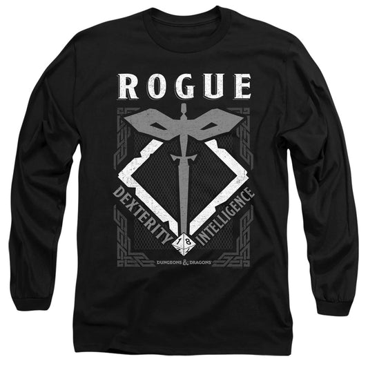 Dungeons And Dragons Rogue Mens Long Sleeve Shirt Black Officially Licensed