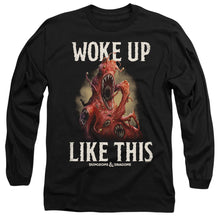 Load image into Gallery viewer, Dungeons And Dragons Woke Like This Mens Long Sleeve Shirt Black Officially Licensed
