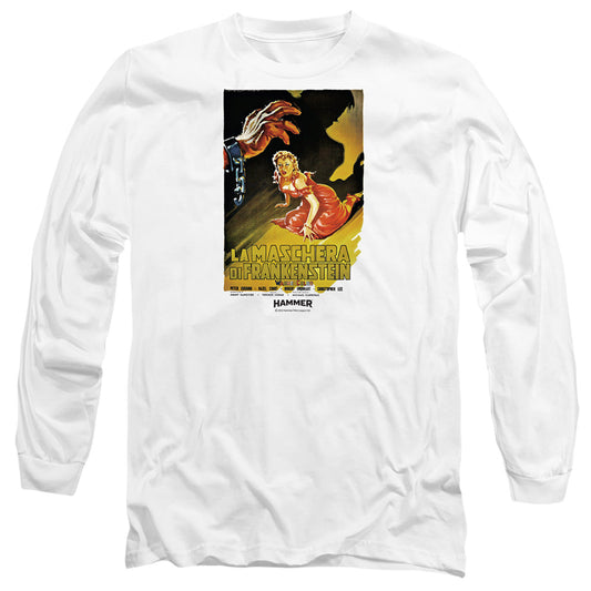 Hammer House Of Horror La Maschera Mens Long Sleeve Shirt White Officially Licensed