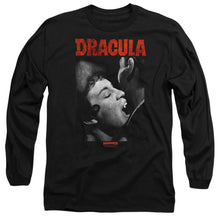 Load image into Gallery viewer, Hammer House Of Horror Christopher Lee Dracula Bite Mens Long Sleeve Shirt Black Officially Licensed