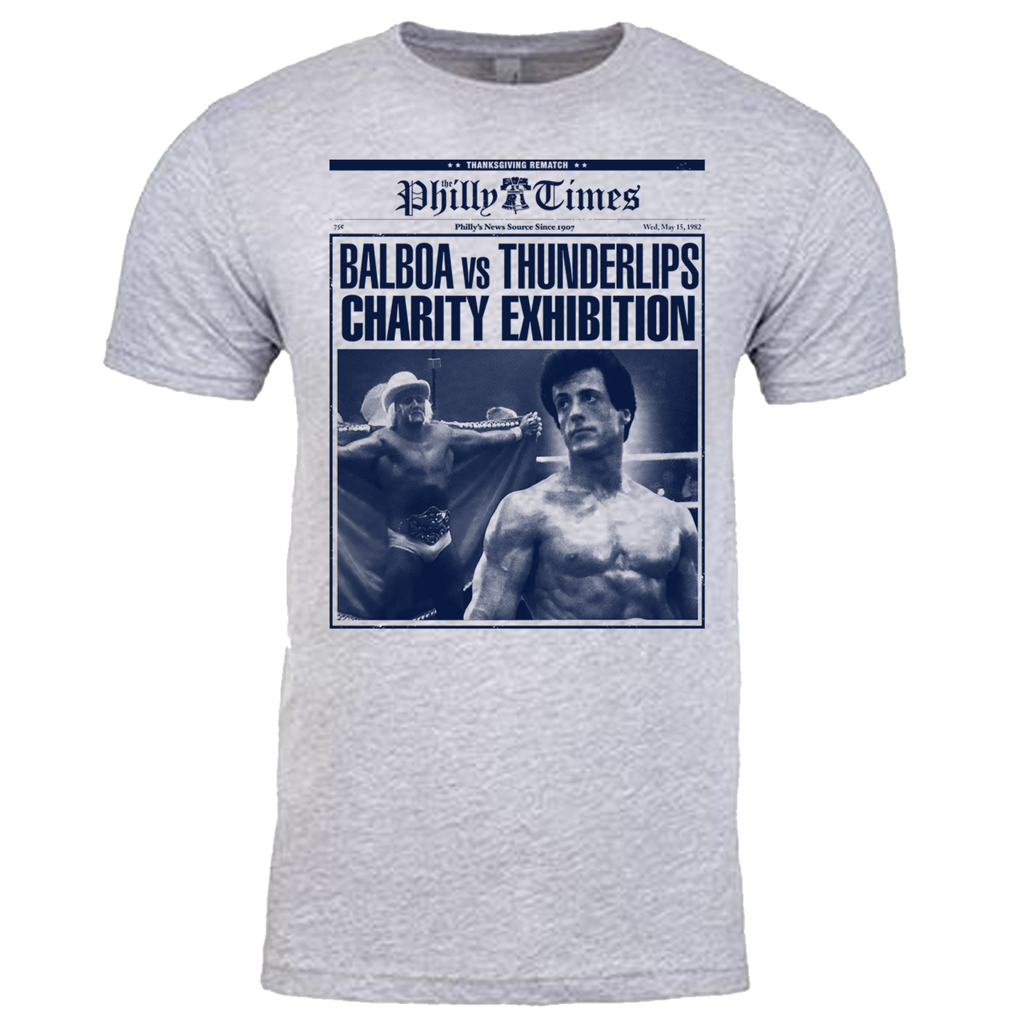 Hulk Hogan Philly Times Mens T Shirt Grey