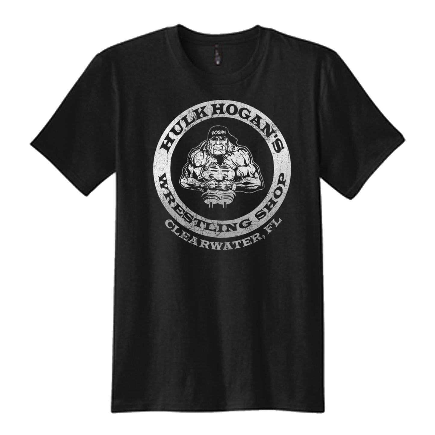 Hulk Hogan's Wrestling Shop Black Reflective HBS Mens T Shirt Black