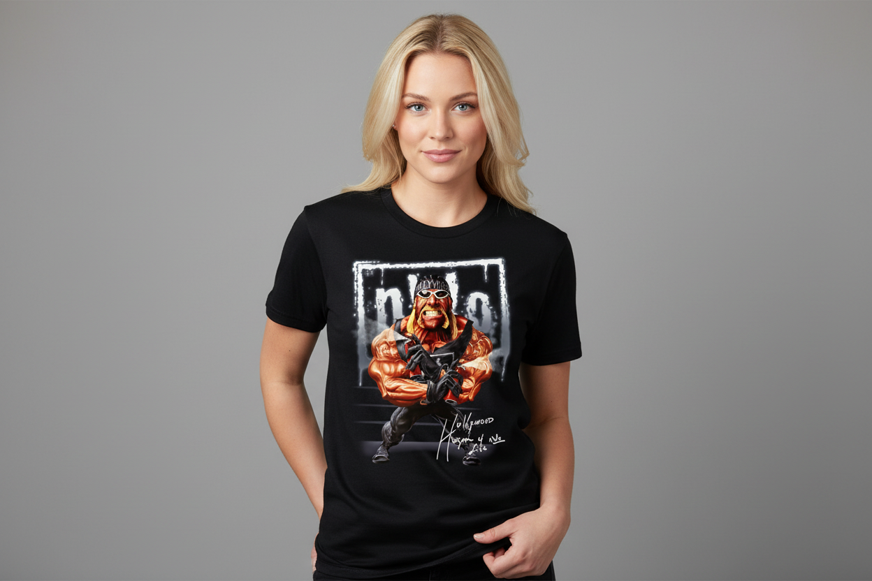Hollywood Hulk Hogan nWo Graffiti Adult T Shirt Black