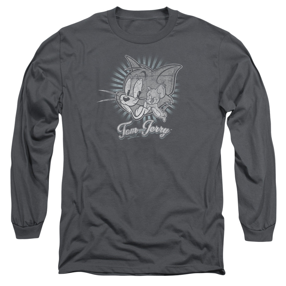 Happy Classic Pals Mens Long Sleeve Shirt Charcoal Officially Licensed