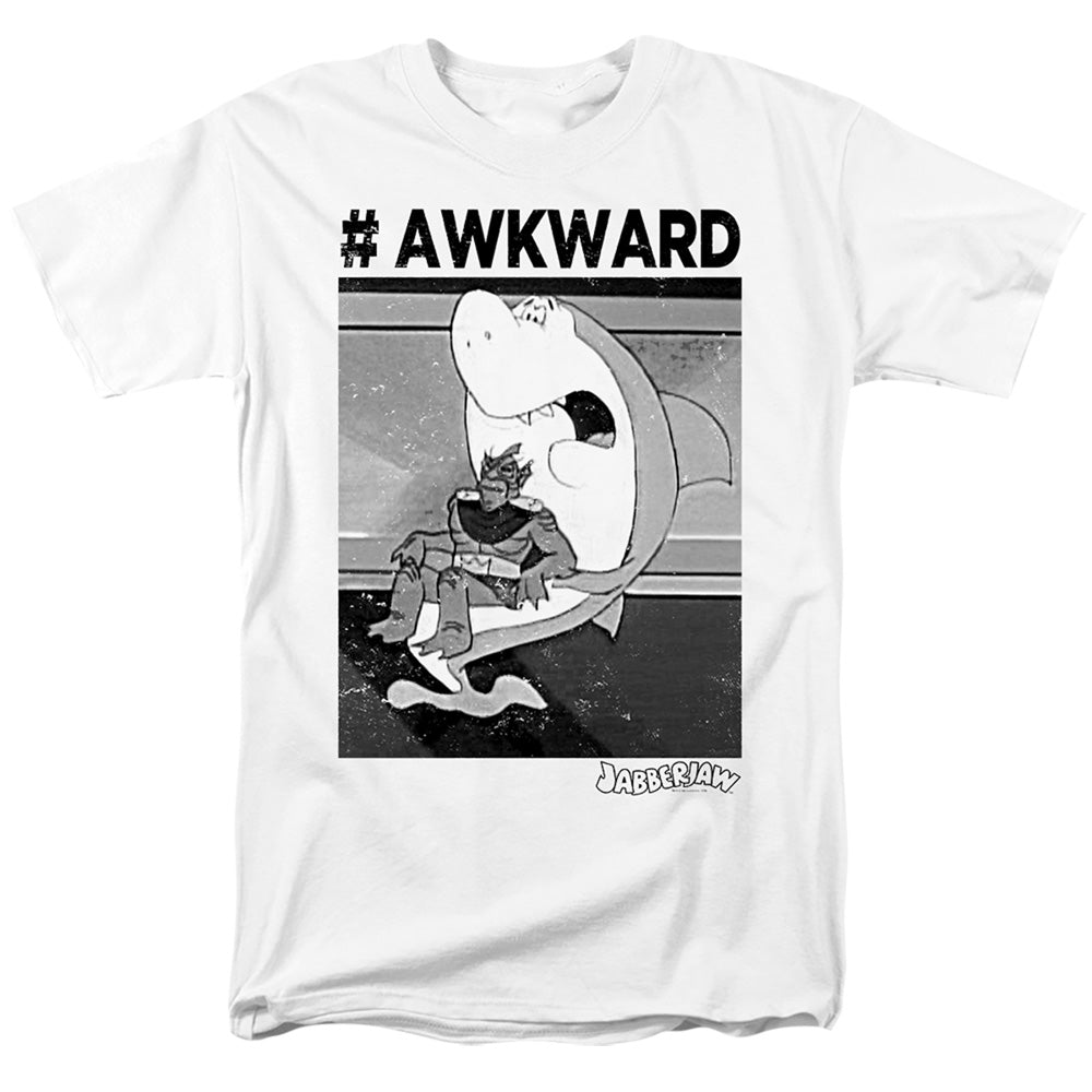 Jabberjaw Awkward Mens T Shirt White