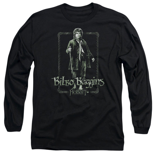 The Hobbit Bilbo Stare Mens Long Sleeve Shirt Black Officially Licensed