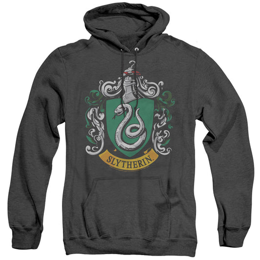 Harry Potter Slytherin Crest Heather Mens Hoodie Black
