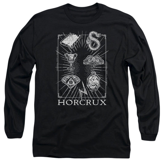 Harry Potter Horcrux Symbols Mens Long Sleeve Shirt Black Officially Licensed