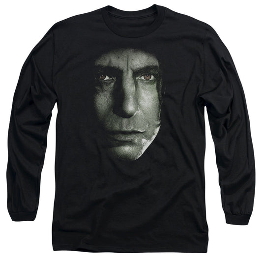 Harry Potter Snape Head Mens Long Sleeve Shirt Black Officially Licensed