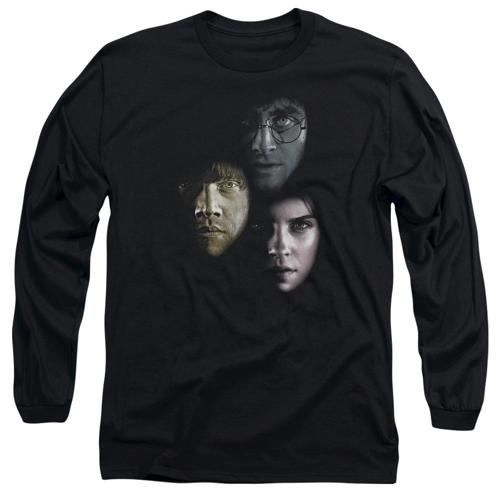 Harry Potter Hero Heads Mens Long Sleeve Shirt Black Officially Licensed