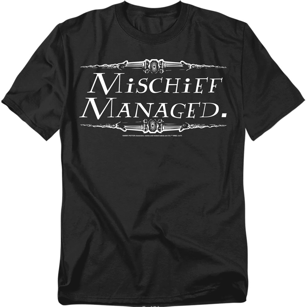 Harry Potter Mischief Managed Mens T Shirt Black