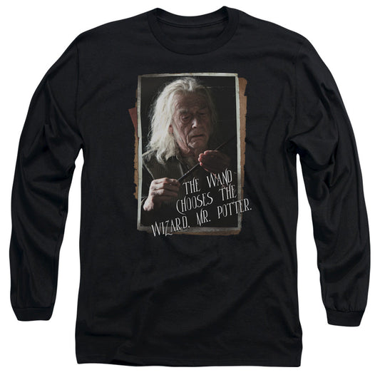 Harry Potter Olivander Mens Long Sleeve Shirt Black Officially Licensed