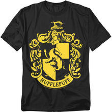 Load image into Gallery viewer, Harry Potter Hufflepuff Crest Mens T Shirt Black