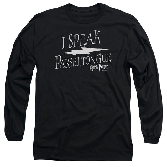 Harry Potter I Speak Parseltongue Mens Long Sleeve Shirt Black Officially Licensed