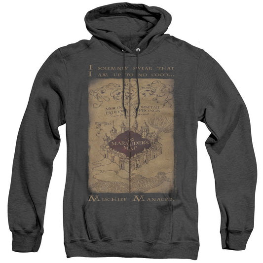 Harry Potter Marauders Map Words Heather Mens Hoodie Black