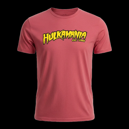 Hulk Hogan Hulkamania Mens T Shirt Soft Red