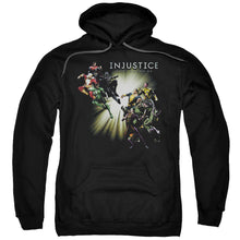 Load image into Gallery viewer, Injustice Gods Among Us Good Vs Evil Mens Hoodie Black