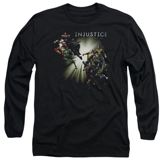 Injustice Gods Among Us Good Vs Evil Mens Long Sleeve Shirt Black Officially Licensed