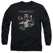 Load image into Gallery viewer, Injustice Gods Among Us Key Art Mens Long Sleeve Shirt Black Officially Licensed