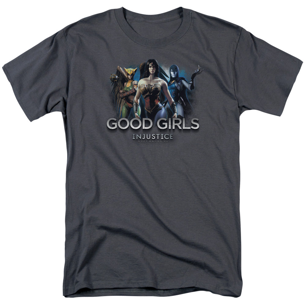 Injustice Gods Among Us Good Girls Mens T Shirt Charcoal