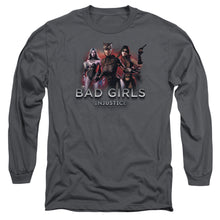 Load image into Gallery viewer, Injustice Gods Among Us Bad Girls Mens Long Sleeve Shirt Charcoal Officially Licensed