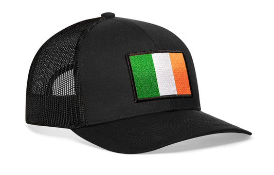 Ireland Flag Trucker Haka Hat Black Irish Snapback