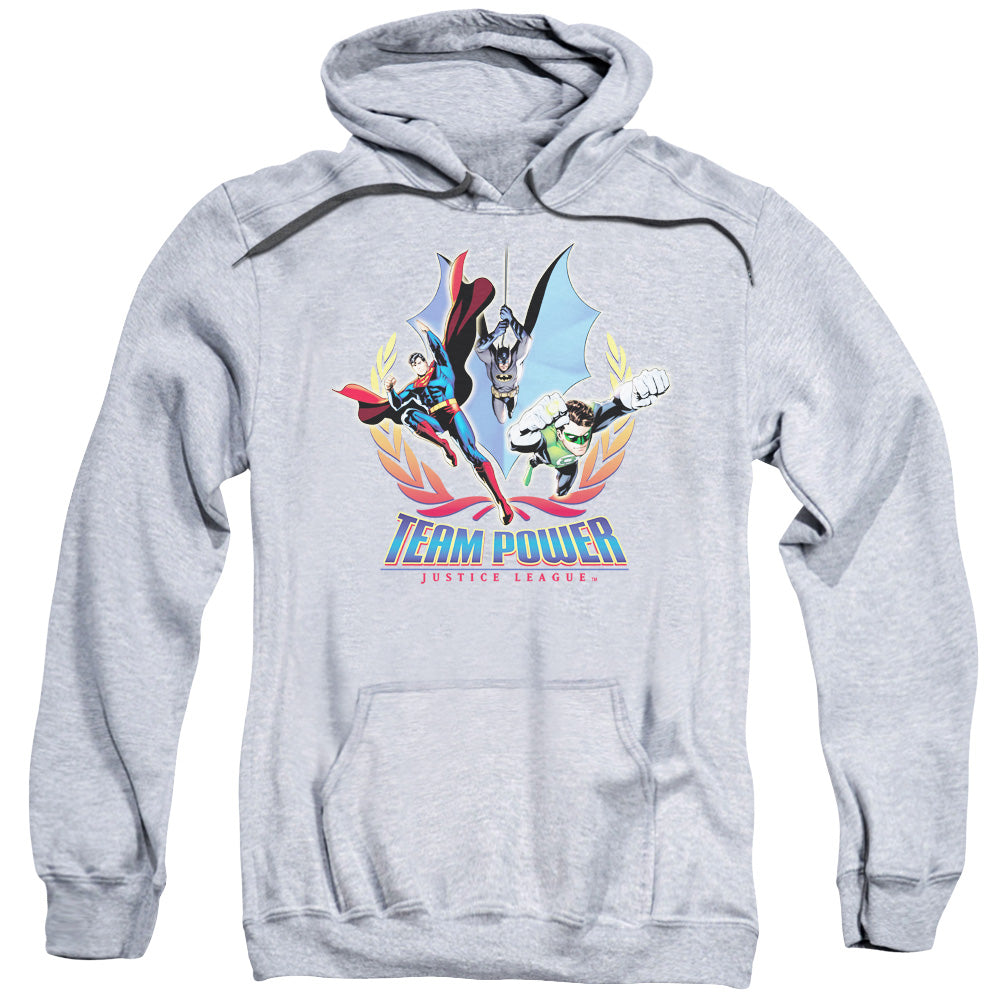 Justice League Team Power Mens Hoodie Athletic Heather
