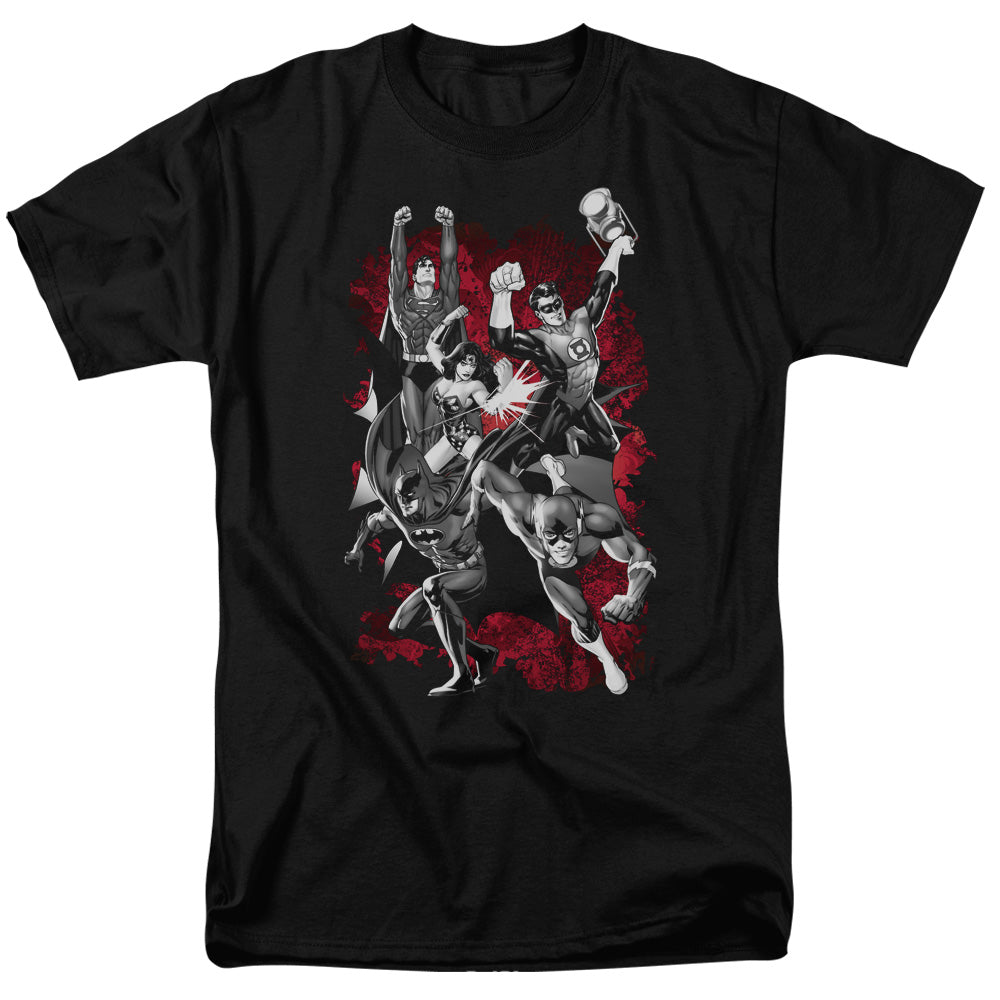 Justice League Of America Justice League Of America Explosion Mens T Shirt Black