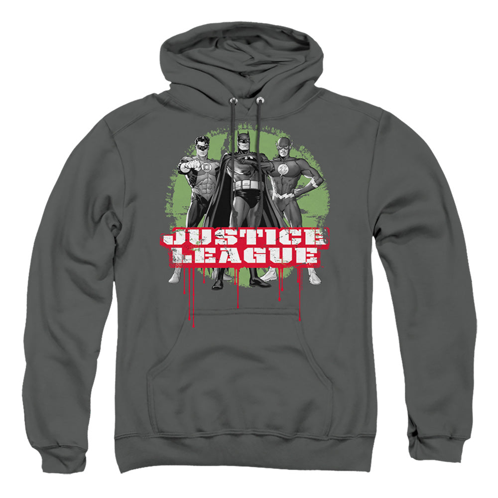 Justice League Of America Justice League Of America Trio Mens Hoodie Charcoal