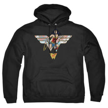 Load image into Gallery viewer, Wonder Woman Ww 80Th Collage Logo Mens Hoodie Black