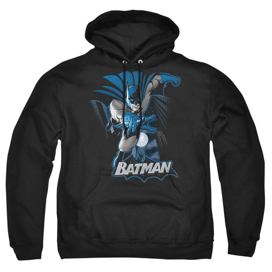 Justice League Of America Batman Blue &Amp; Gray Mens Hoodie Black