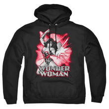 Load image into Gallery viewer, Justice League Of America Wonder Woman Red &Amp; Gray Mens Hoodie Black