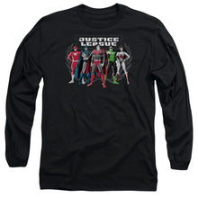 Load image into Gallery viewer, Jla The Big Five Mens Long Sleeve Shirt Black Officially Licensed