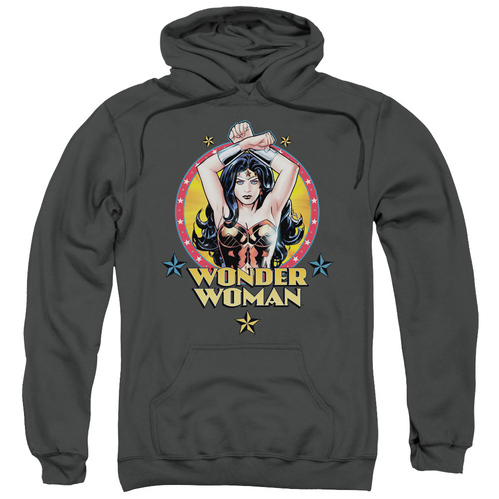 Justice League Powerful Woman Mens Hoodie Charcoal