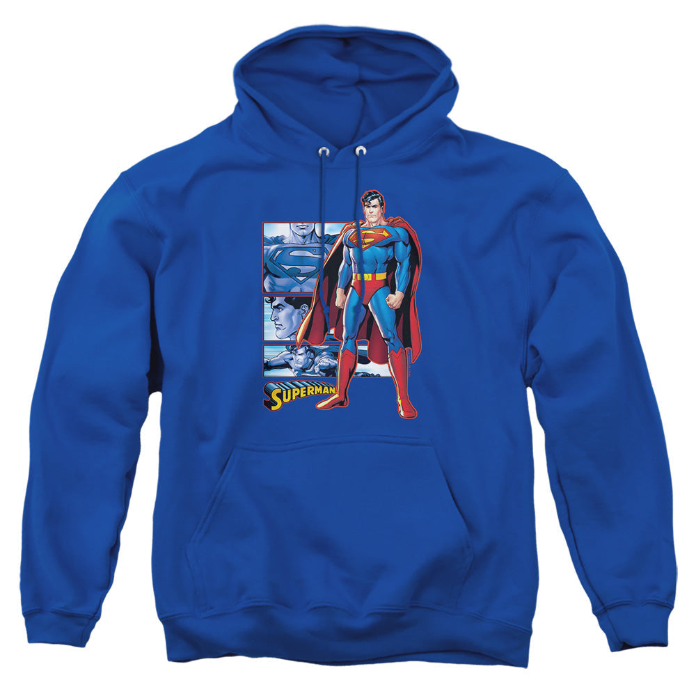 Justice League Of America Superman Panels Mens Hoodie Royal