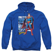Load image into Gallery viewer, Justice League Of America Superman Panels Mens Hoodie Royal Blue