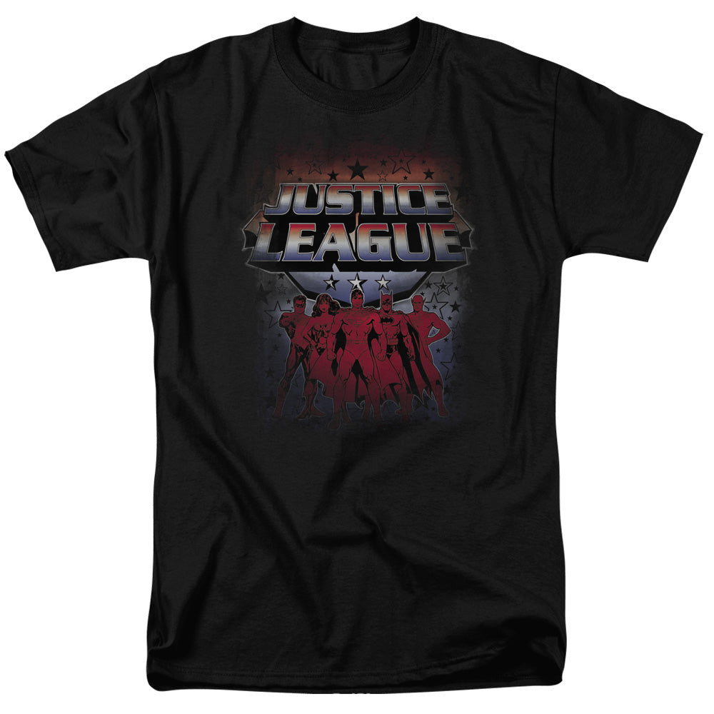 Justice League Of America Star League Mens T Shirt Black