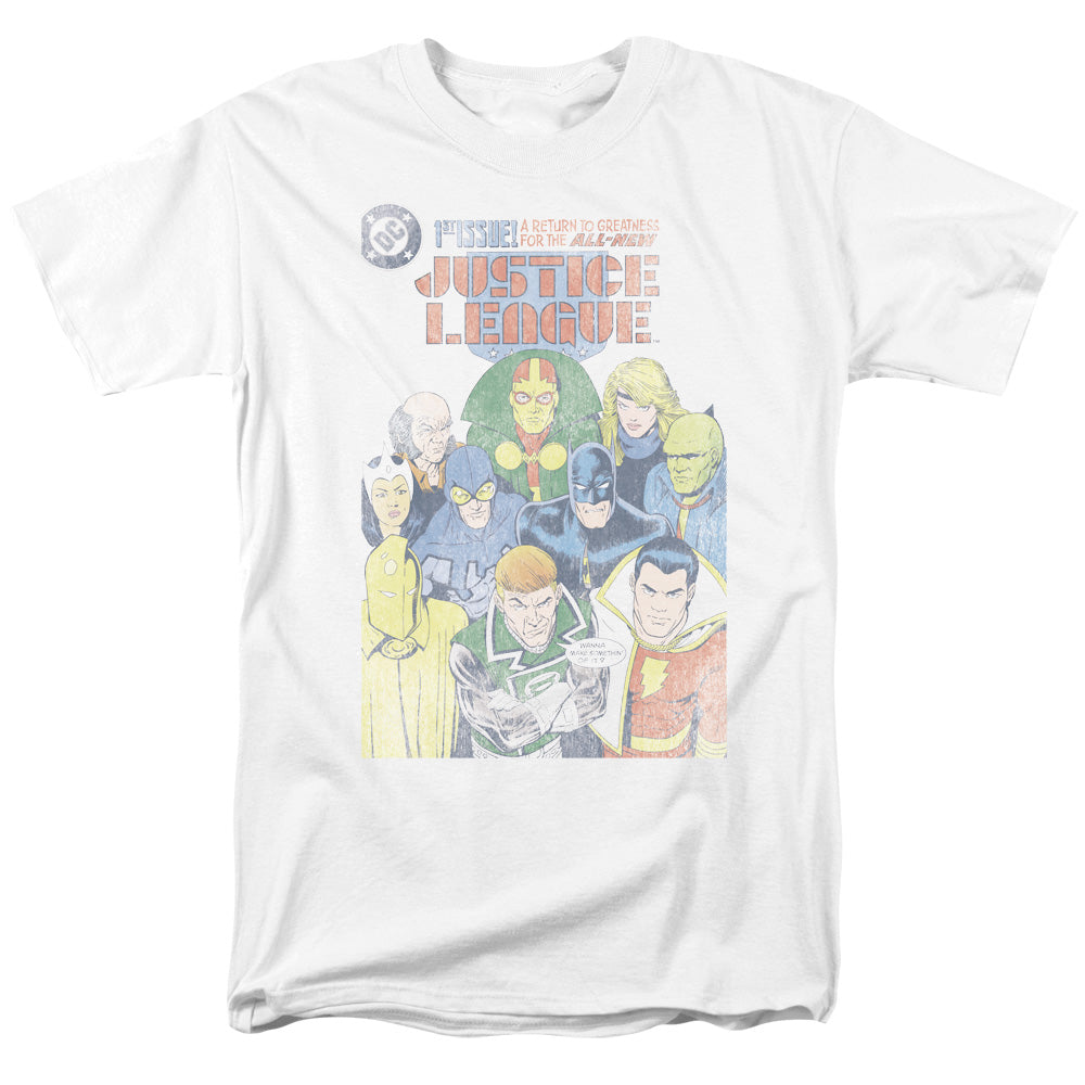 Justice League Of America Justice League #1 Cover Mens T Shirt White
