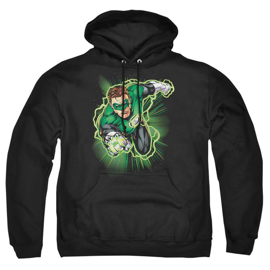 Justice League Of America Green Lantern Energy Mens Hoodie Black