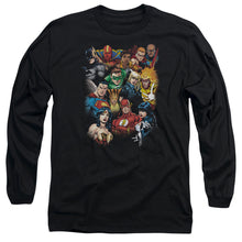 Load image into Gallery viewer, Jla The Leagues All Here Mens Long Sleeve Shirt Black Officially Licensed