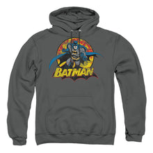 Load image into Gallery viewer, Justice League Of America Batman Rough Distress Mens Hoodie Charcoal
