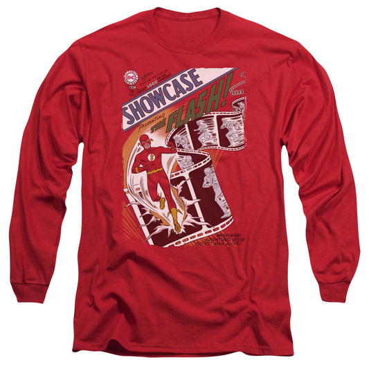 Jla Showcase #4 Cover Mens Long Sleeve Shirt Red Officially Licensed
