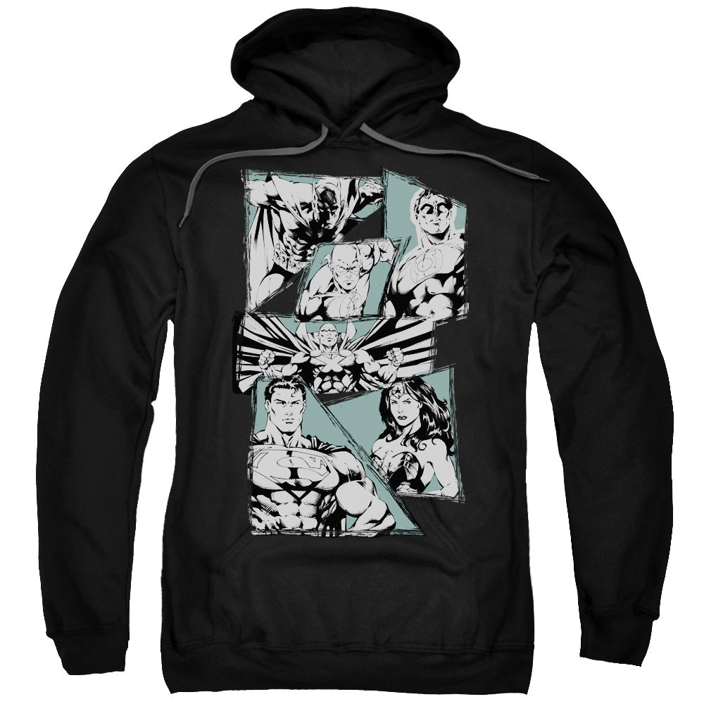 Justice League a Mighty League Mens Hoodie Black