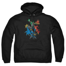 Load image into Gallery viewer, Justice League Of America Action Stars Mens Hoodie Black