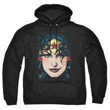 Load image into Gallery viewer, Dco Justice League Of America Wonder Woman Head Mens Hoodie Black