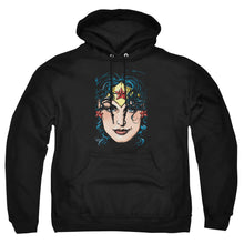 Load image into Gallery viewer, Dco Justice League Of America Wonder Woman Head Mens Hoodie Black