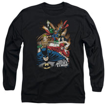 Load image into Gallery viewer, Jla Starburst Mens Long Sleeve Shirt Black Officially Licensed