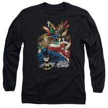 Load image into Gallery viewer, Jla Starburst Mens Long Sleeve Shirt Black Officially Licensed