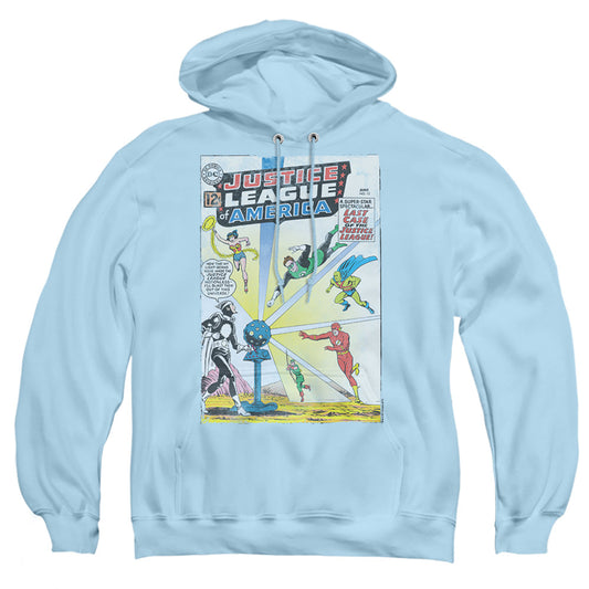 Justice League Of America Vintage Cover 12 Mens Hoodie Light Blue